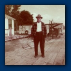 Grandpa Fred Payne McCasland at Fishing Camp in Rio Vista, CA -- 1955